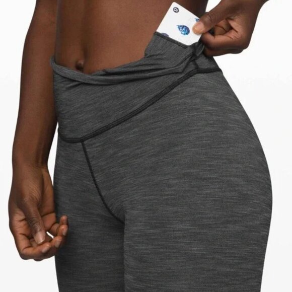 Lululemon High Times Pant in Heathered 7/8 length in Black, Size 4 - Picture 5 of 11